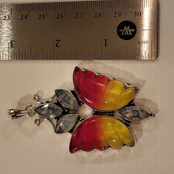 Opalite & Bi-Color Tourmaline Pendant - Picture 5 of 5